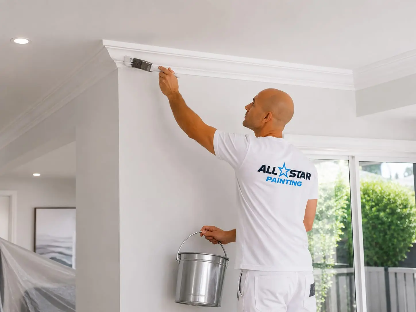 Hand-cut decorative cornice and ceiling junction in Castle Hill